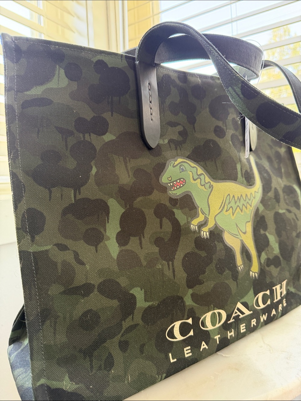 NWT Coach Tote With Camo Print and Rexy [sold out] - Picture 2 of 8